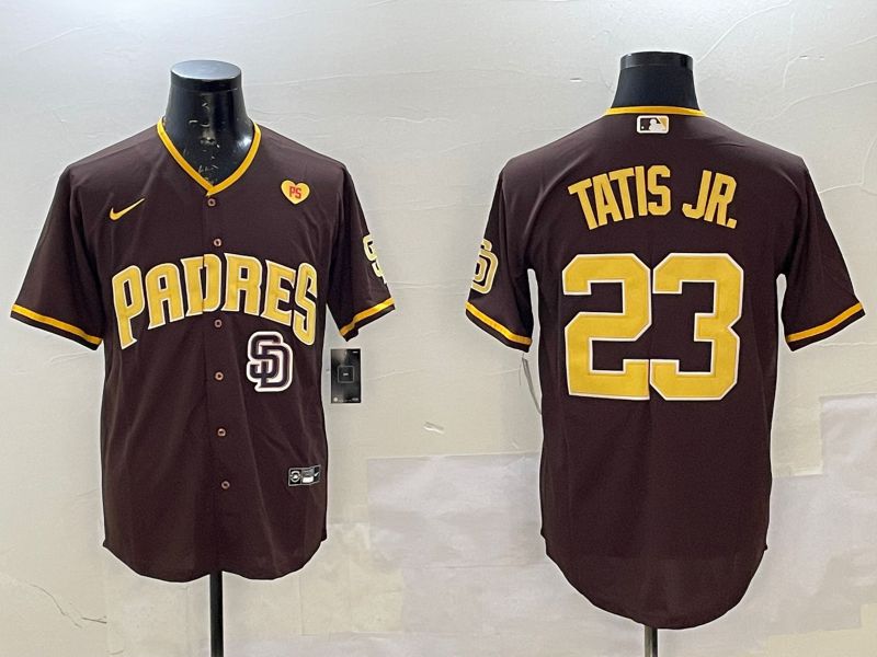 Men San Diego Padres 23 Tatis jr Brown Game 2025 Nike MLB Jersey style 12